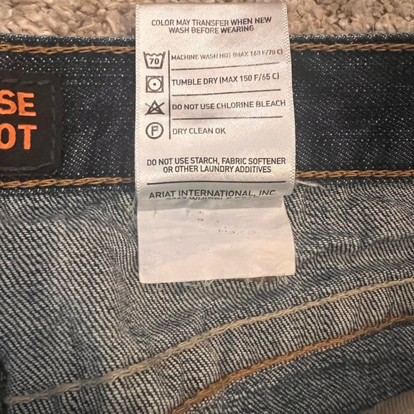 Ariat Men's Dark Blue Bootcut Work Jeans - Picture 4 of 8